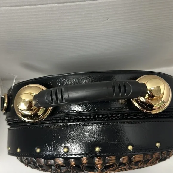 BLACK Real Working Clock Handbag NEW - Picture 6 of 12